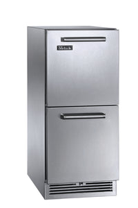 Perlick Signature Series 15" Undercounter Refrigerator - Stainless Steel Drawers - Outdoor