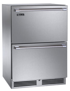 Perlick Signature Series 24" Undercounter Dual Zone Freezer/Refrigerator Drawers - Outdoor